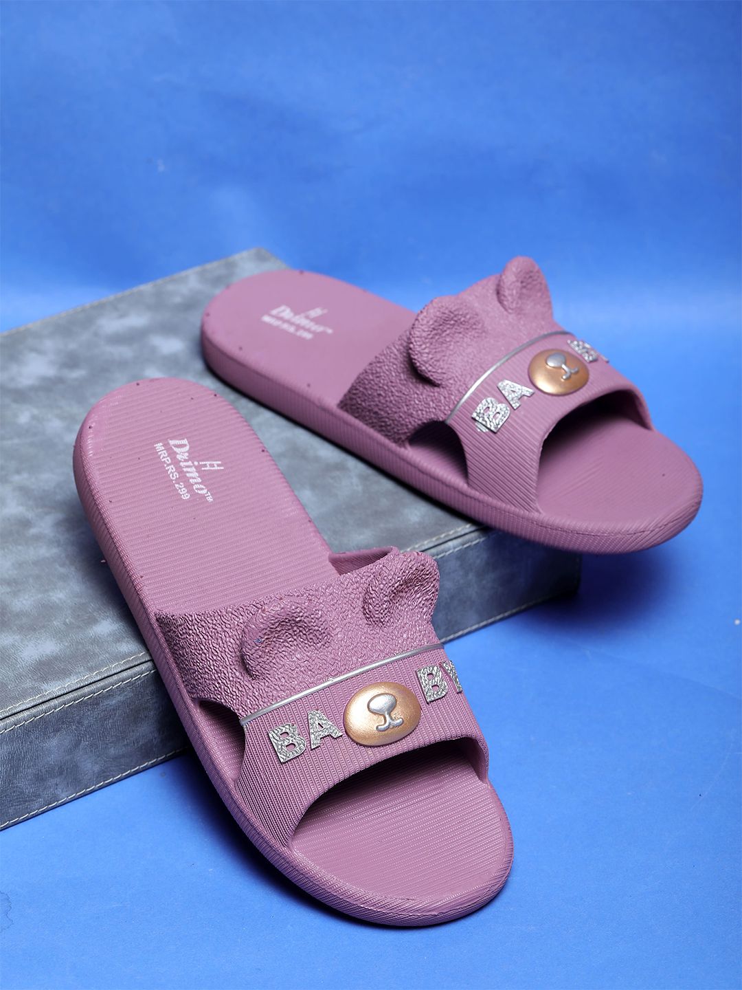 FABBMATE Women Textured Sliders