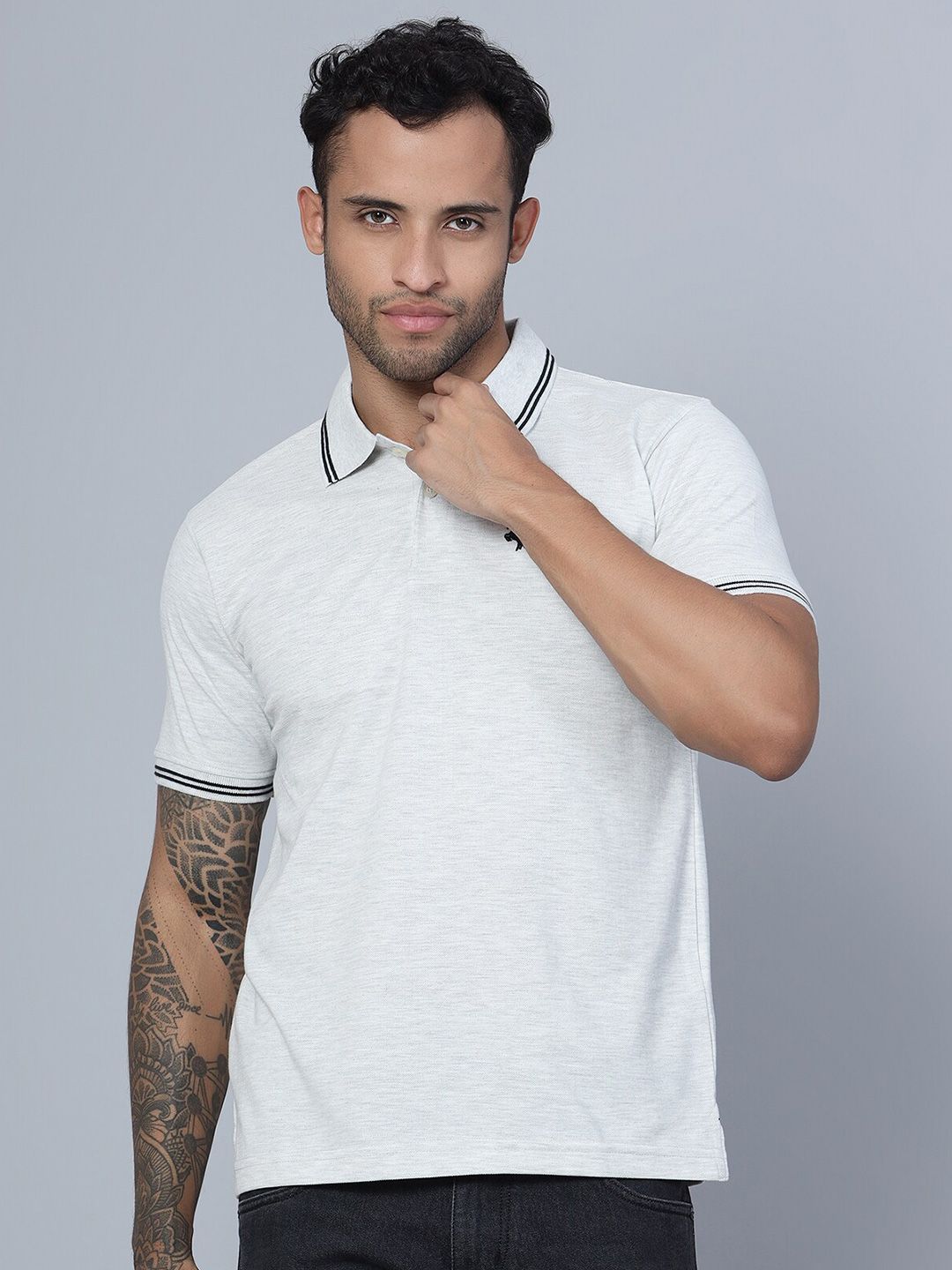 Cantabil Men Polo Collar Regular Fit T-shirt
