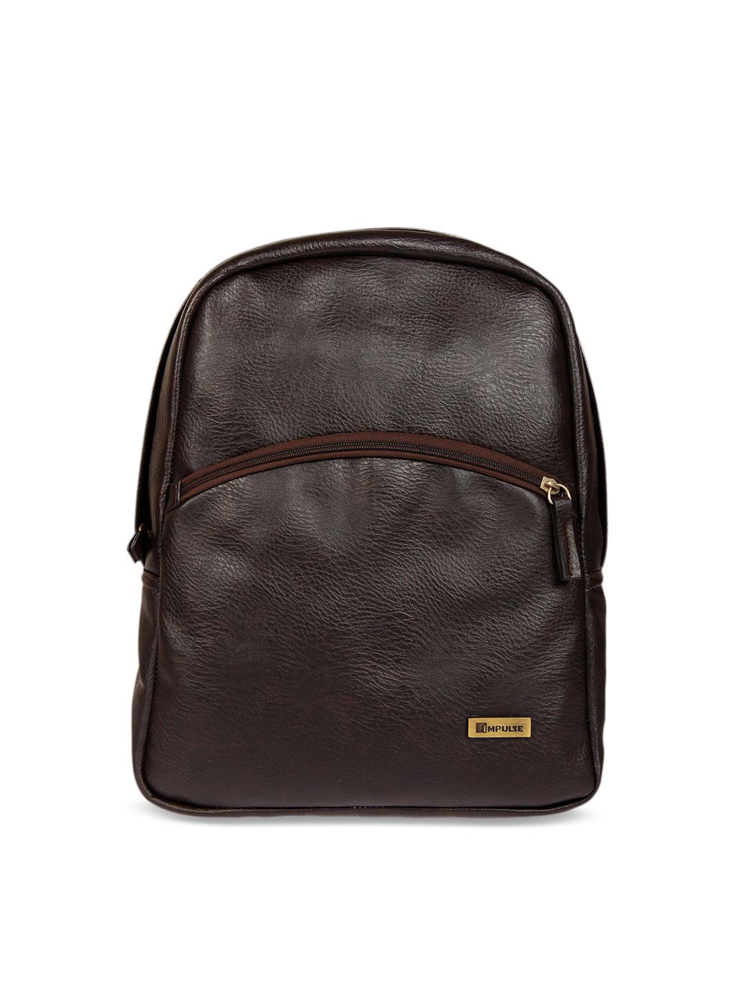 Impulse Women Brown Solid Backpack Price in India