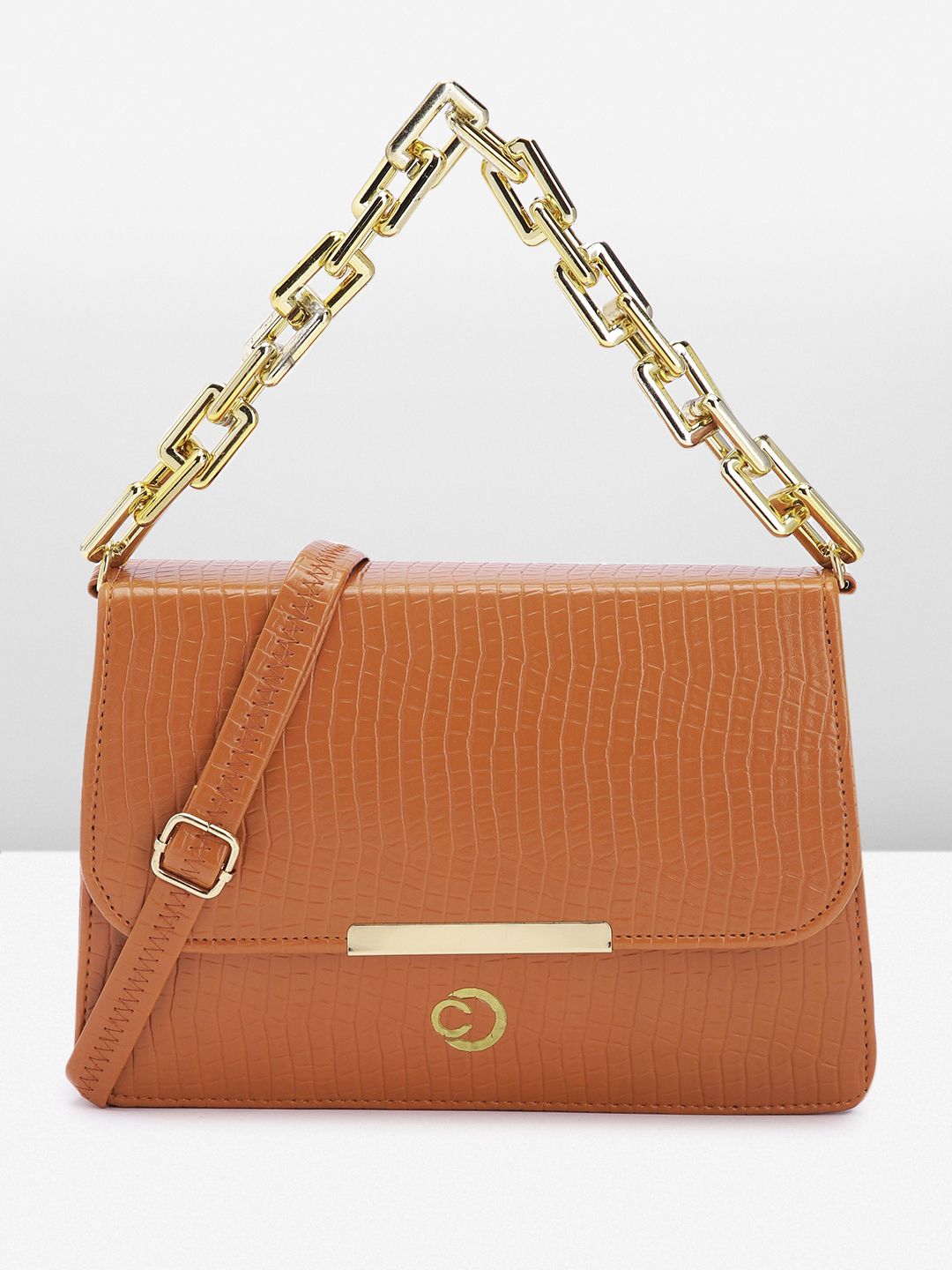 Caprese Caprese Animal Textured Structured Satchel