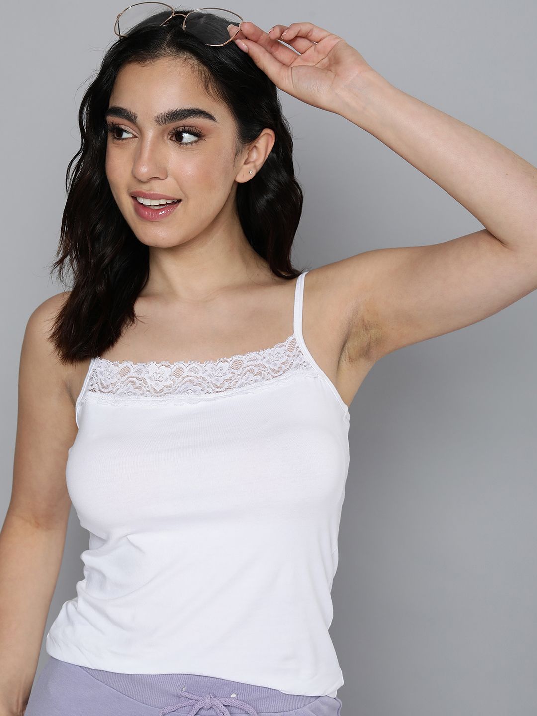トップス meltthelady Lace logo camisole Buy HERE&NOW X fwd Women Solid Lacy Camisole - Camisoles for Women