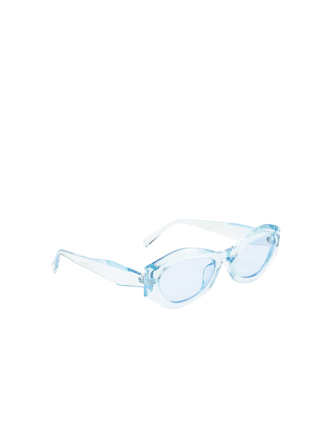 DressBerry Women Blue Lens & Blue Cateye Sunglasses With UV Protected Lens DB-JL9273-C8