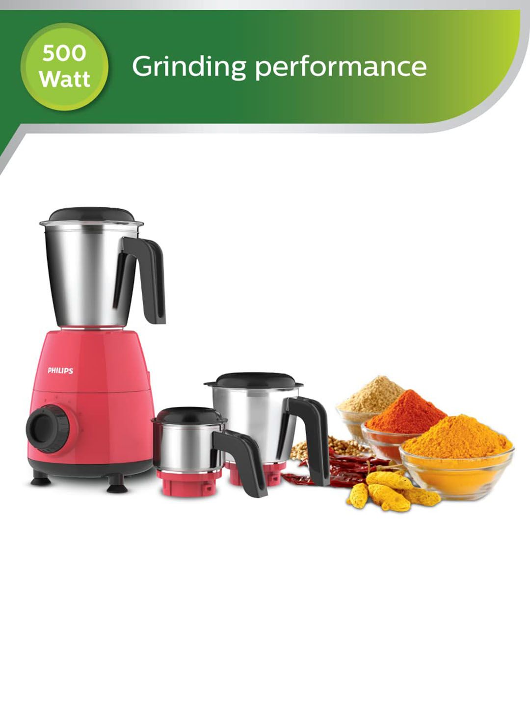 Buy Philips Pink Daily Collection Mixer Grinder 500 W - Juicer