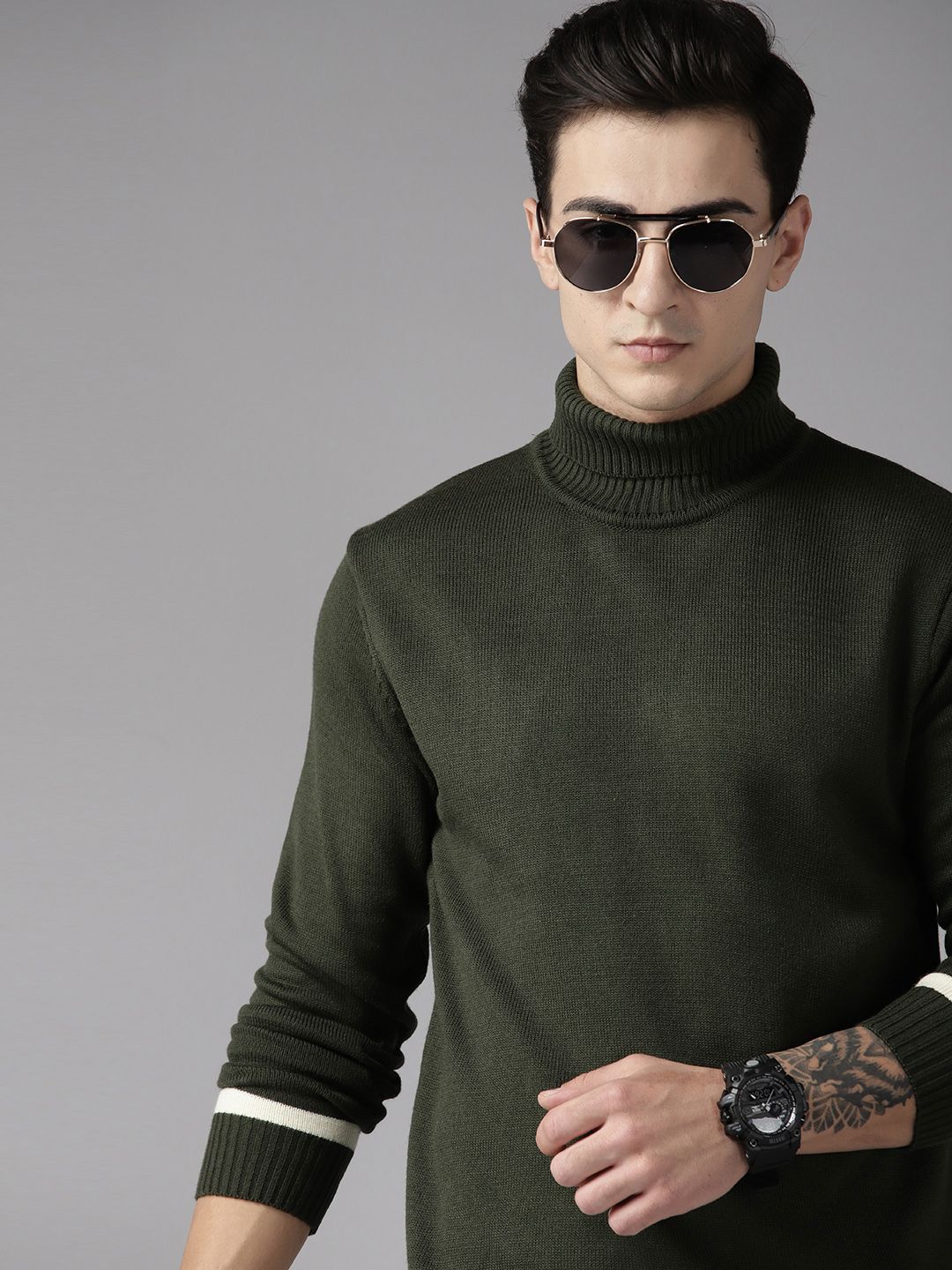 The Roadster Lifestyle Co. Acrylic Turtle Neck Pullover