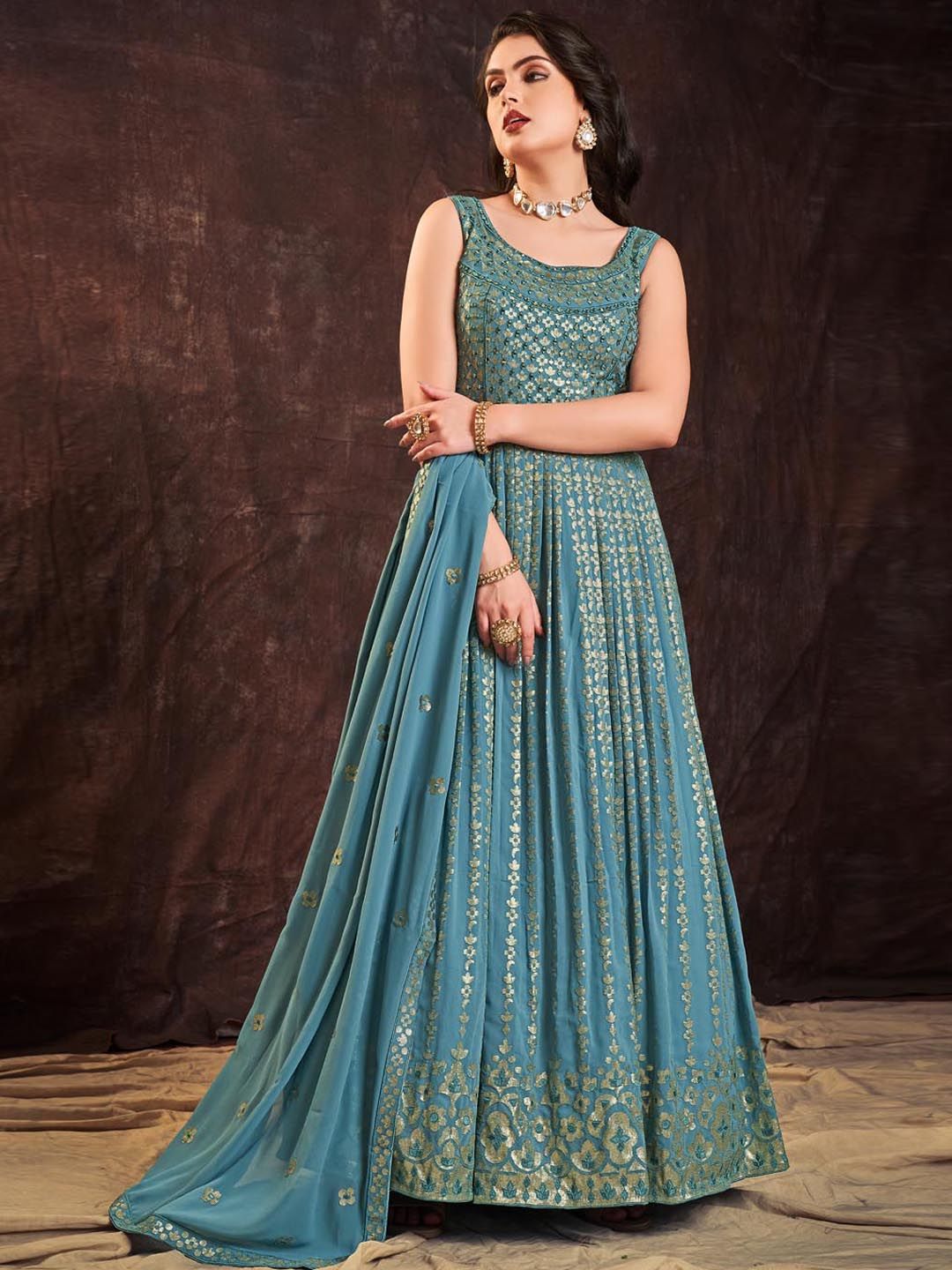 Dress Myntra Party Wear Myntra Gown Sale Buy Navy Blue Embellished  Georgette A-Line Maxi Dress