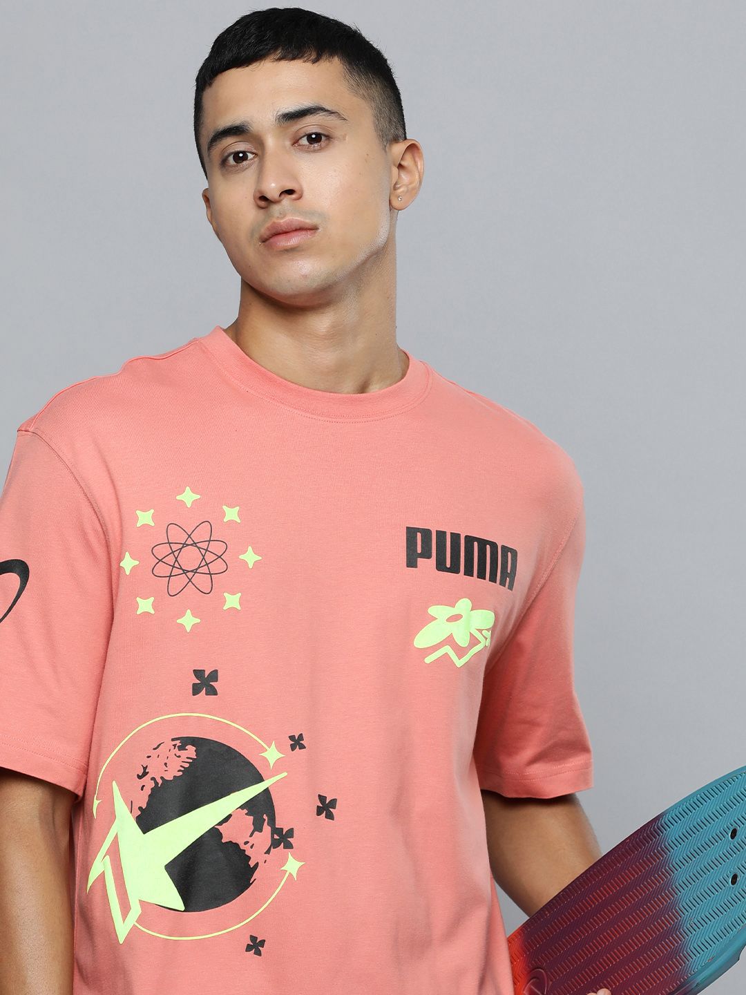 Buy Puma X 1DER Men Classic Graphic Printed Relaxed-Fit Cotton T