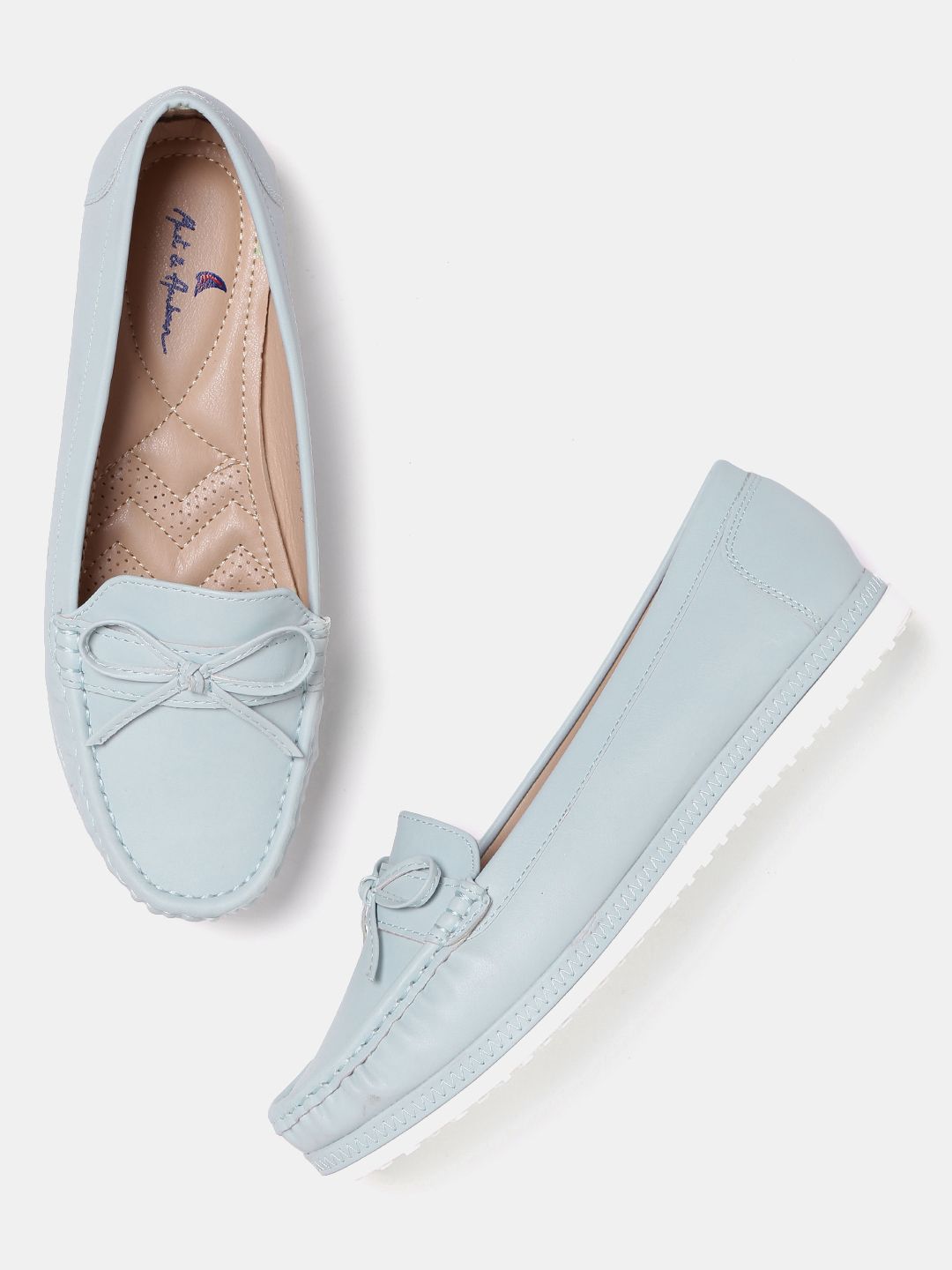 Mast & Harbour Women Blue Solid Loafers Price in India