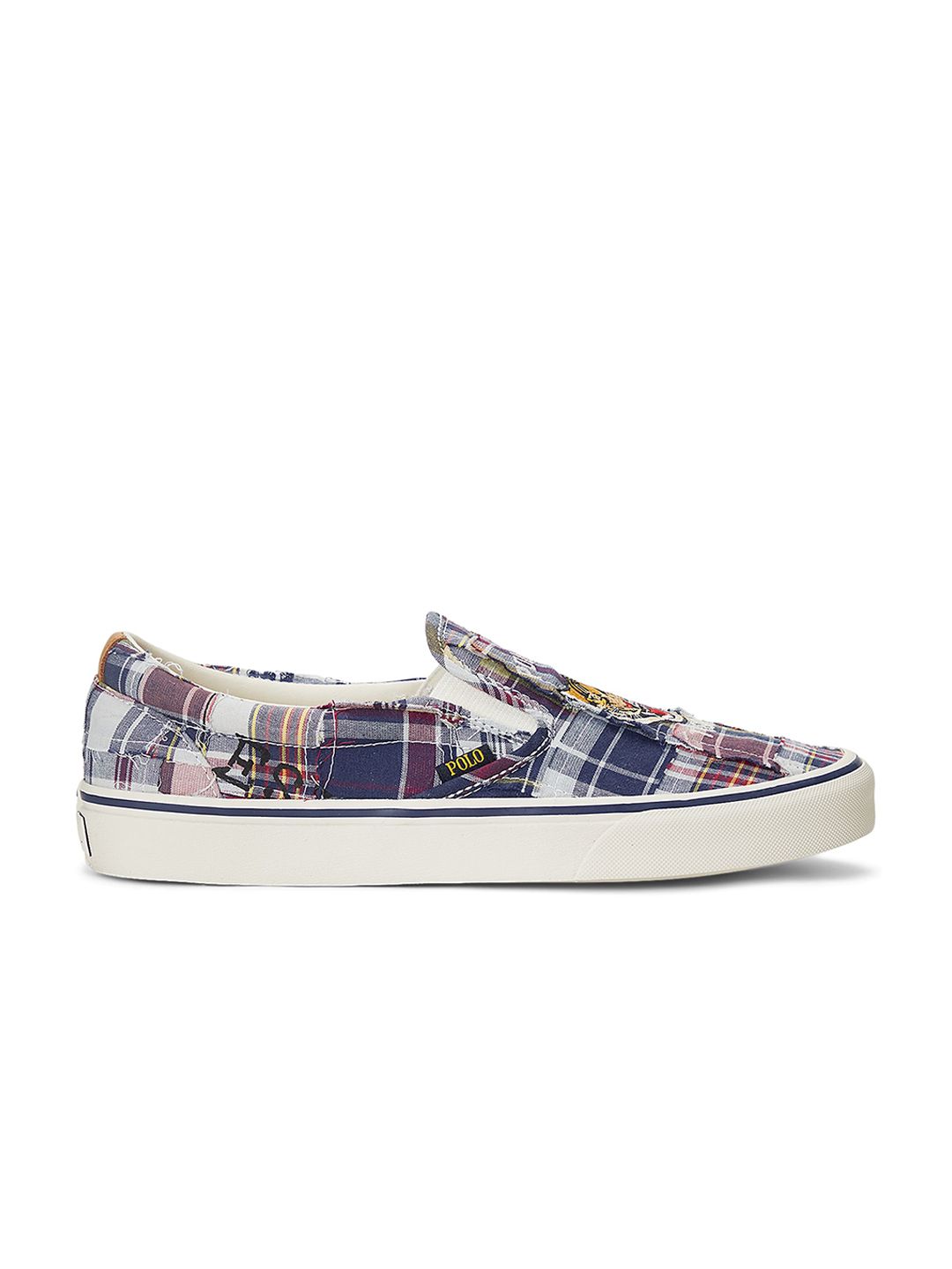 Keaton Patchwork Madras Slip-On Sneakers Keaton Patchwork Madras Slip-On Sneaker | Ralph Lauren main image 2