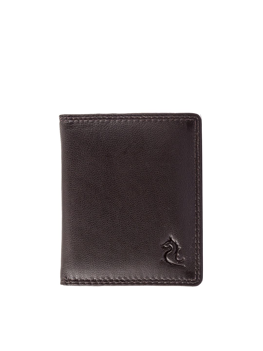Kara Unisex Brown Solid Card Holder