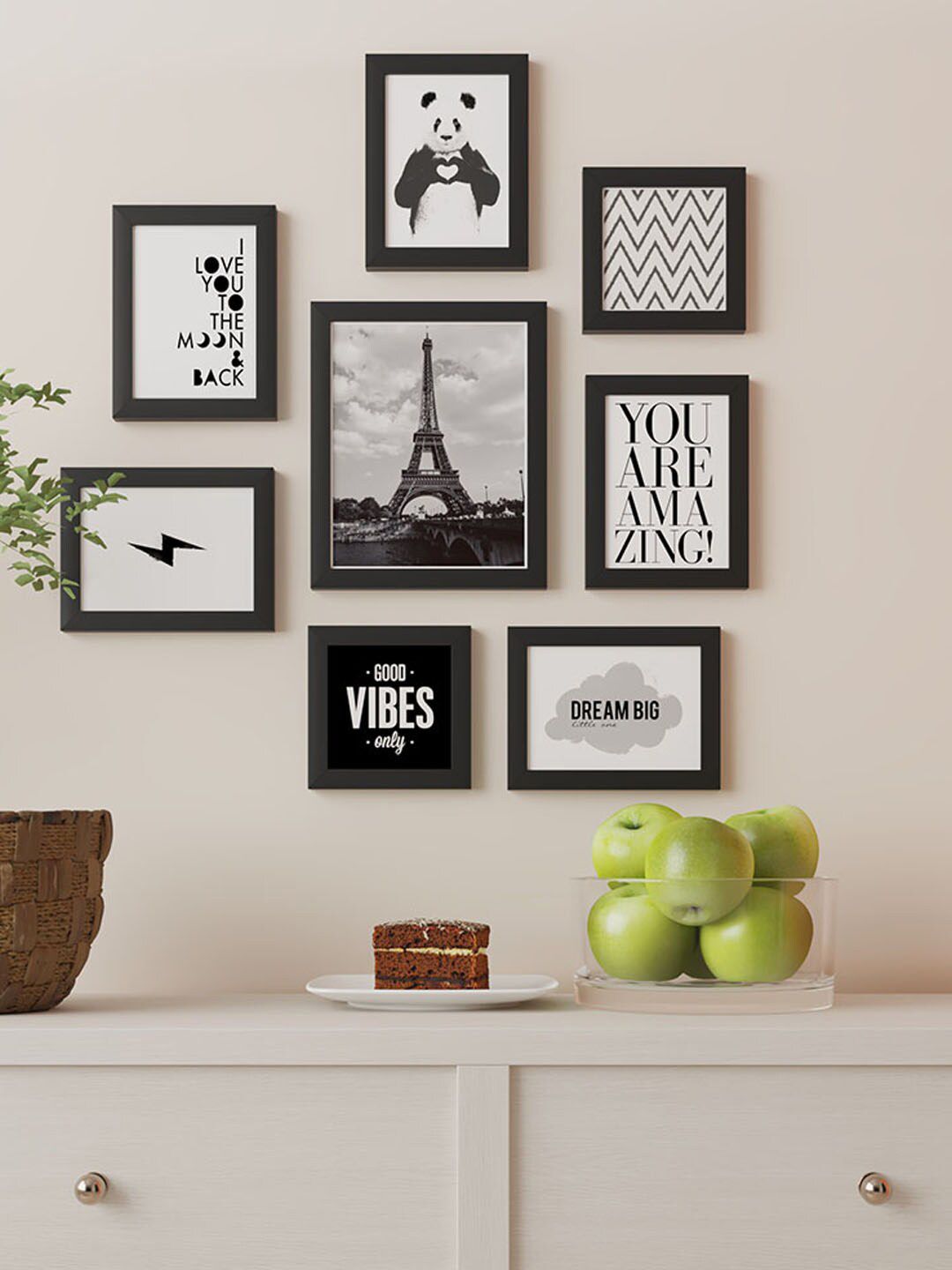 Art Street Wood 8 Piece Wall Rectangle Paintings Wall Art