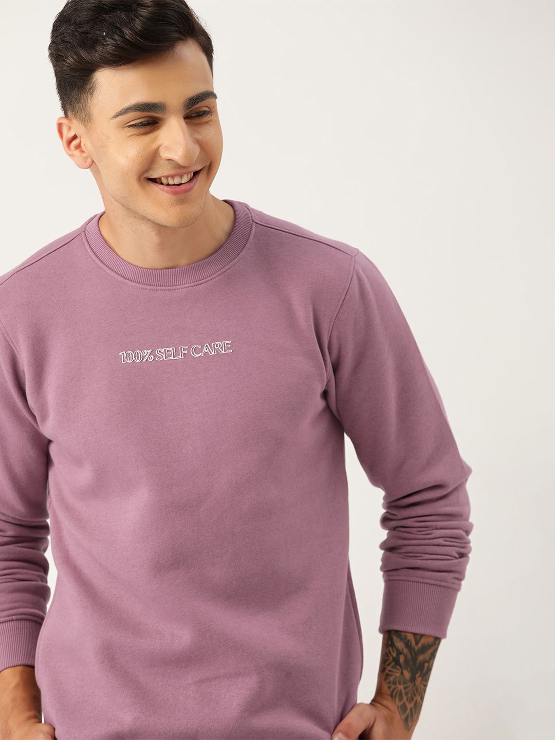 M&H Easy Men Solid Sweatshirt