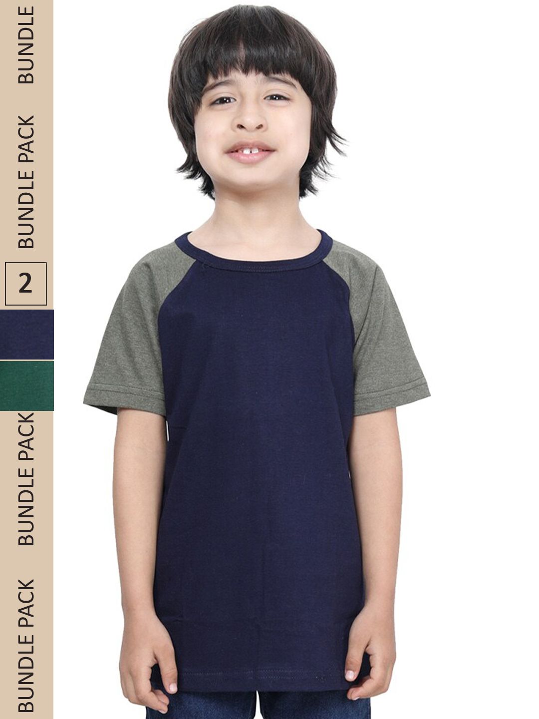IndiWeaves Boys Pack Of 2 Pure Cotton T-shirts