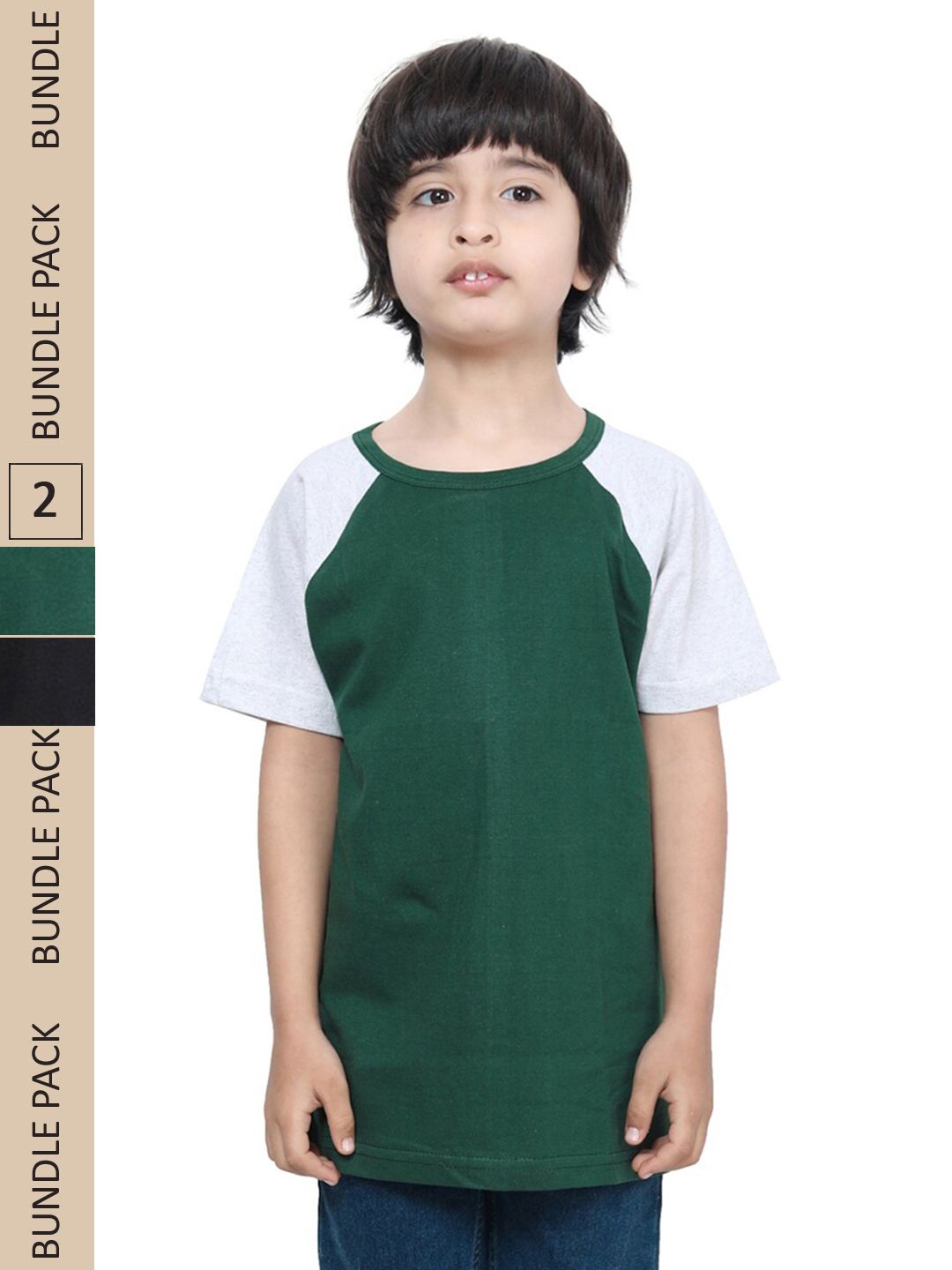 IndiWeaves Boys Pack Of 2 Pure Cotton T-shirt