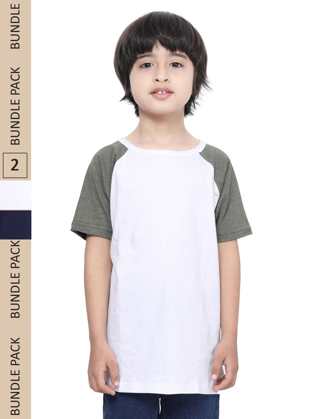 IndiWeaves Boys Pack Of 2 Pure Cotton T-shirt