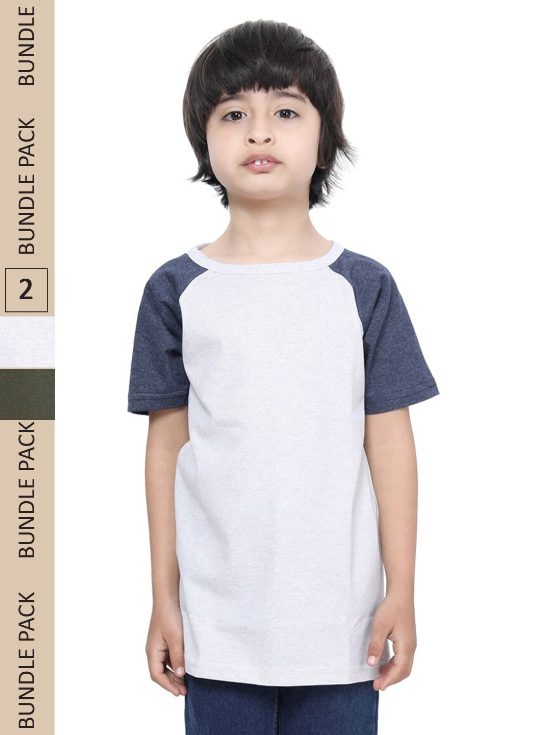 IndiWeaves Boys Pack Of 2 Pure Cotton T-shirts