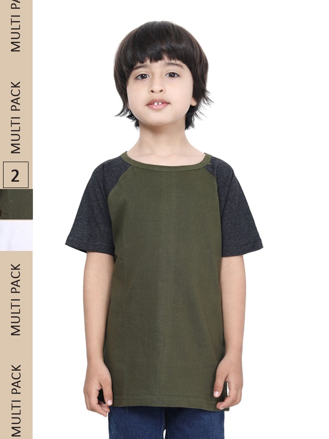 IndiWeaves Boys Pack Of 2 Pure Cotton T-shirts