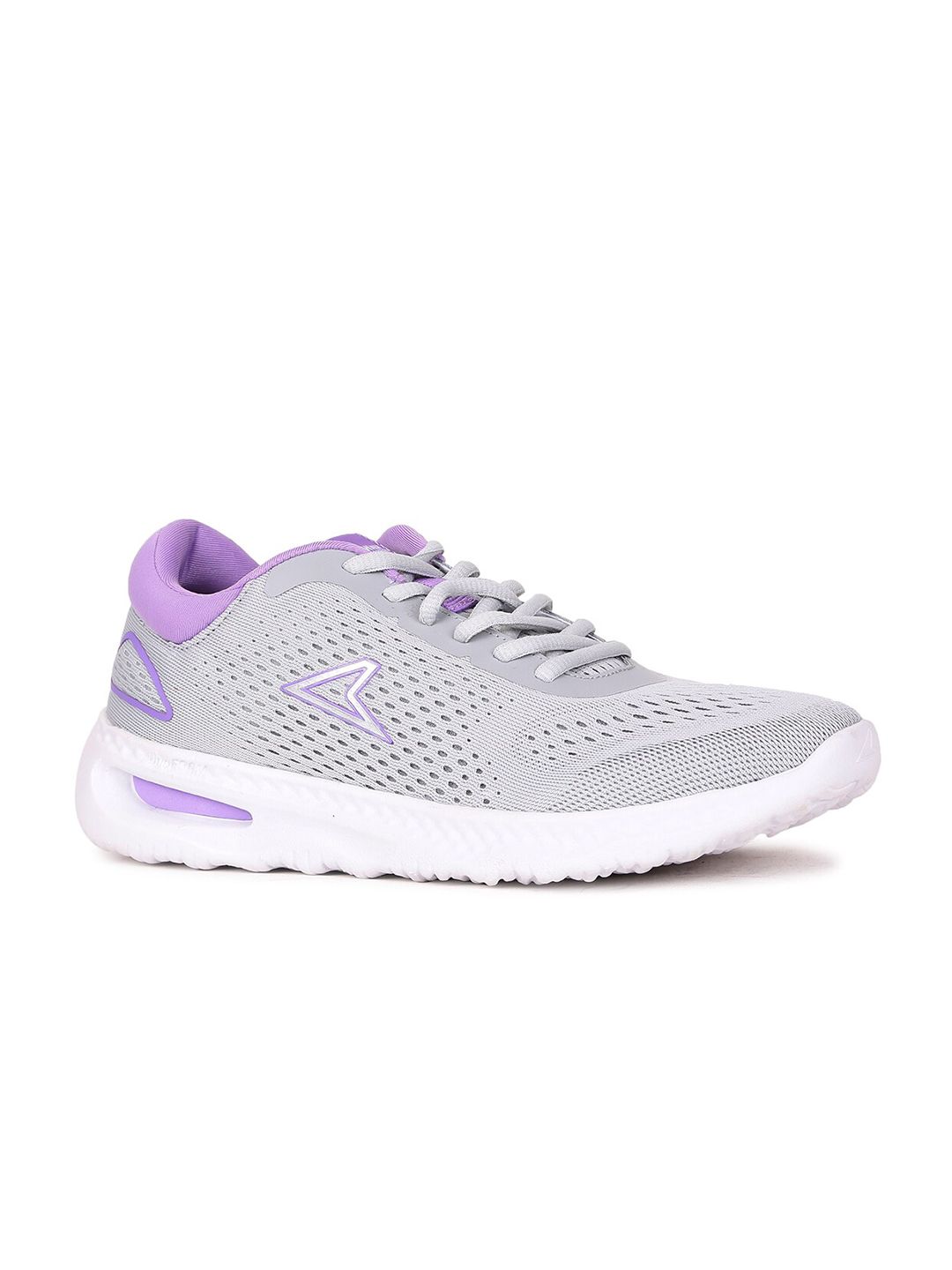 Power Women Grey Mesh Running Non-Marking Shoes