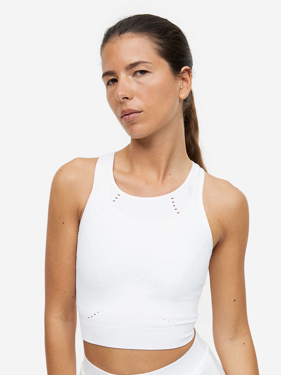 H&M DryMove Seamless Cropped Sports Top Price in India