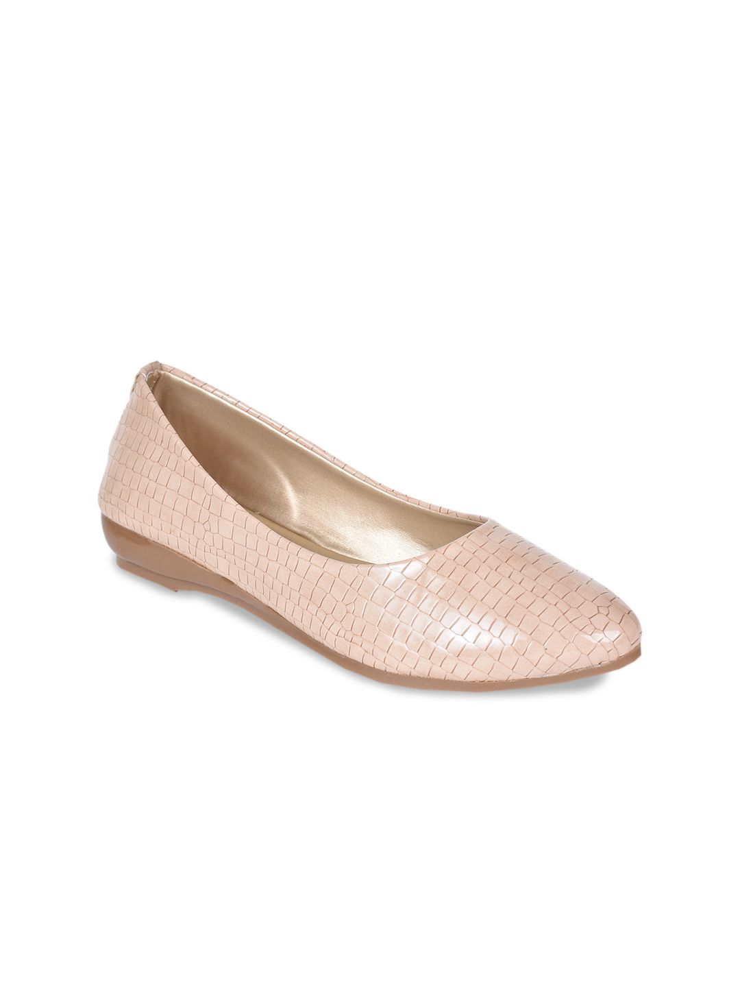 Ajanta Women Textured Pointed Toe Ballerinas