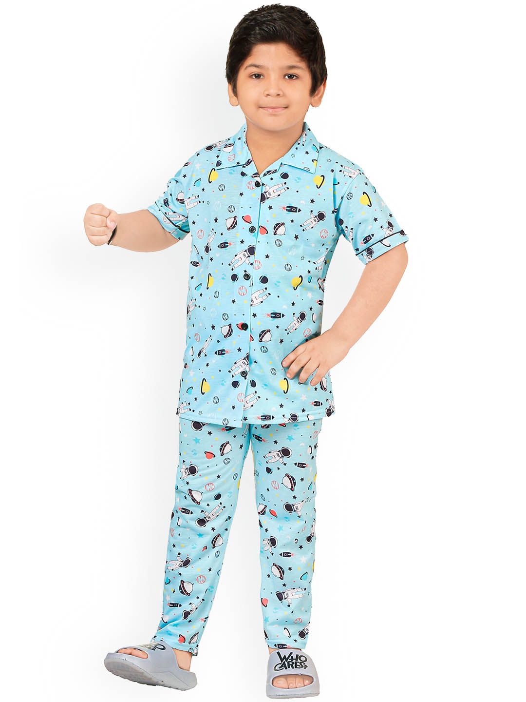BURBN Boys Conversational Printed Night Suit