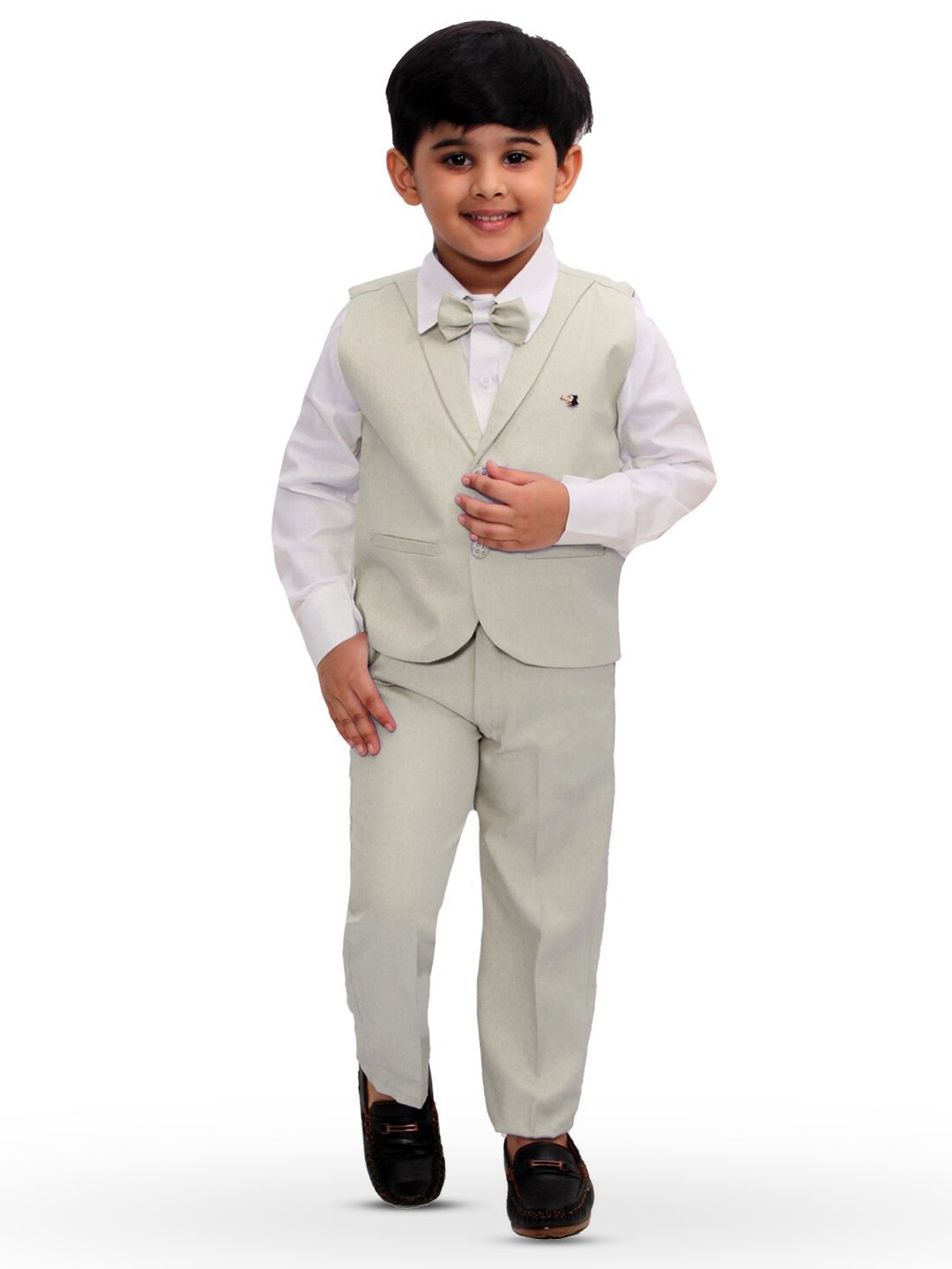BAESD Boys 3 Piece Notched Lapel Collar Single-Breasted Suit