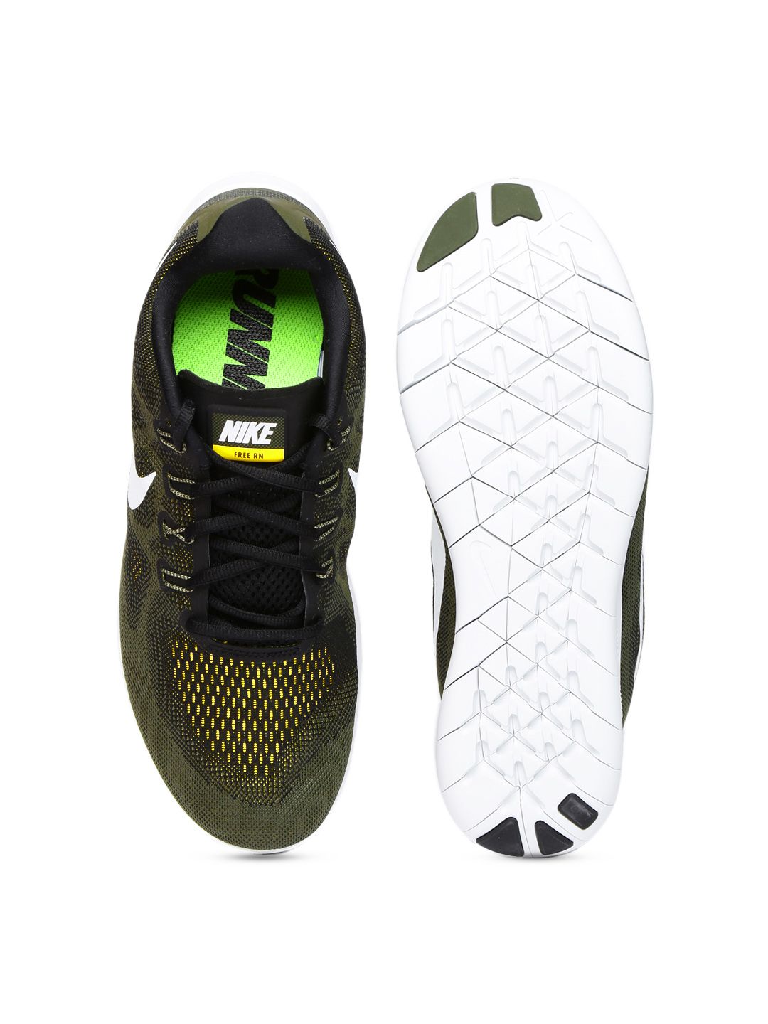 nike free run mens green