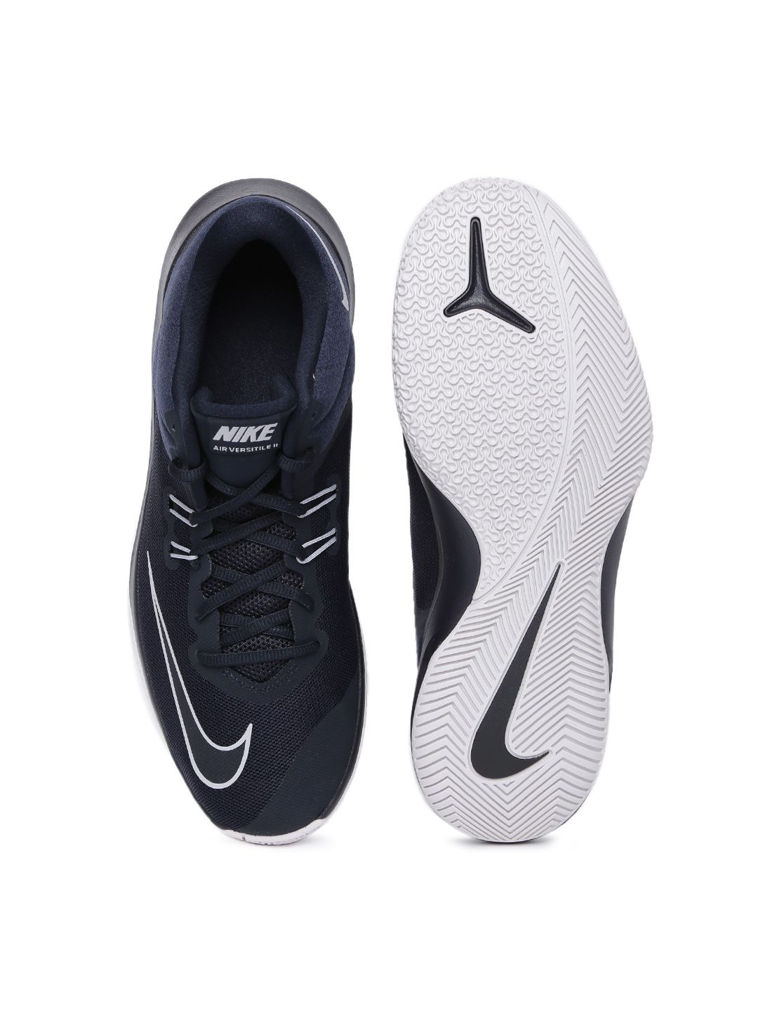 Buy Nike Men Navy Blue Textile Mid-Top AIR VERSITILE II Basketball