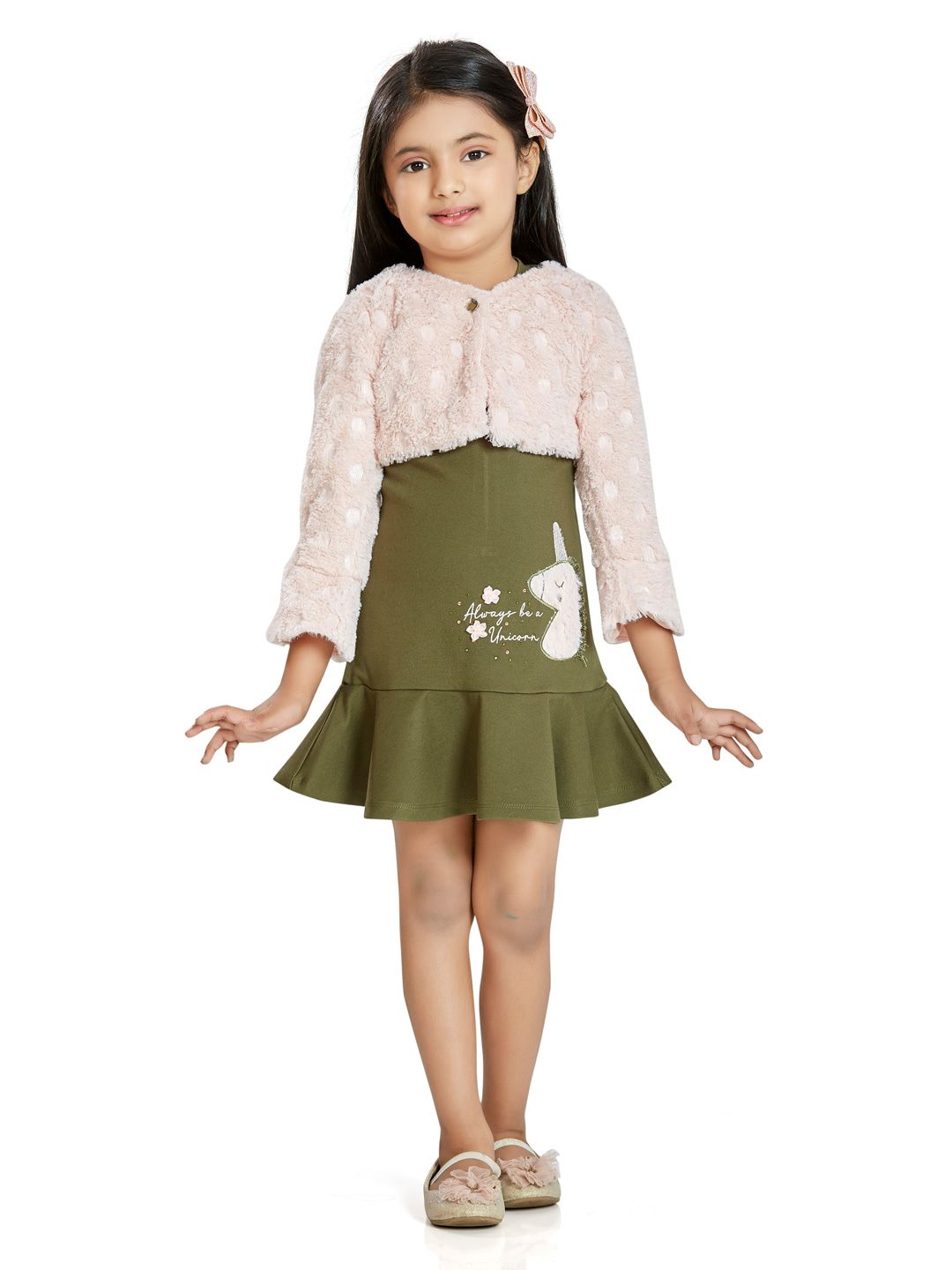Peppermint Sleeveless Drop-Waist Dress With Jacket