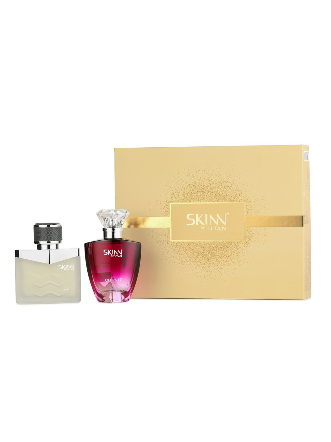 SKINN by Titan Unisex Raw & Celeste Eau De Parfum Gift Set- 100 ml