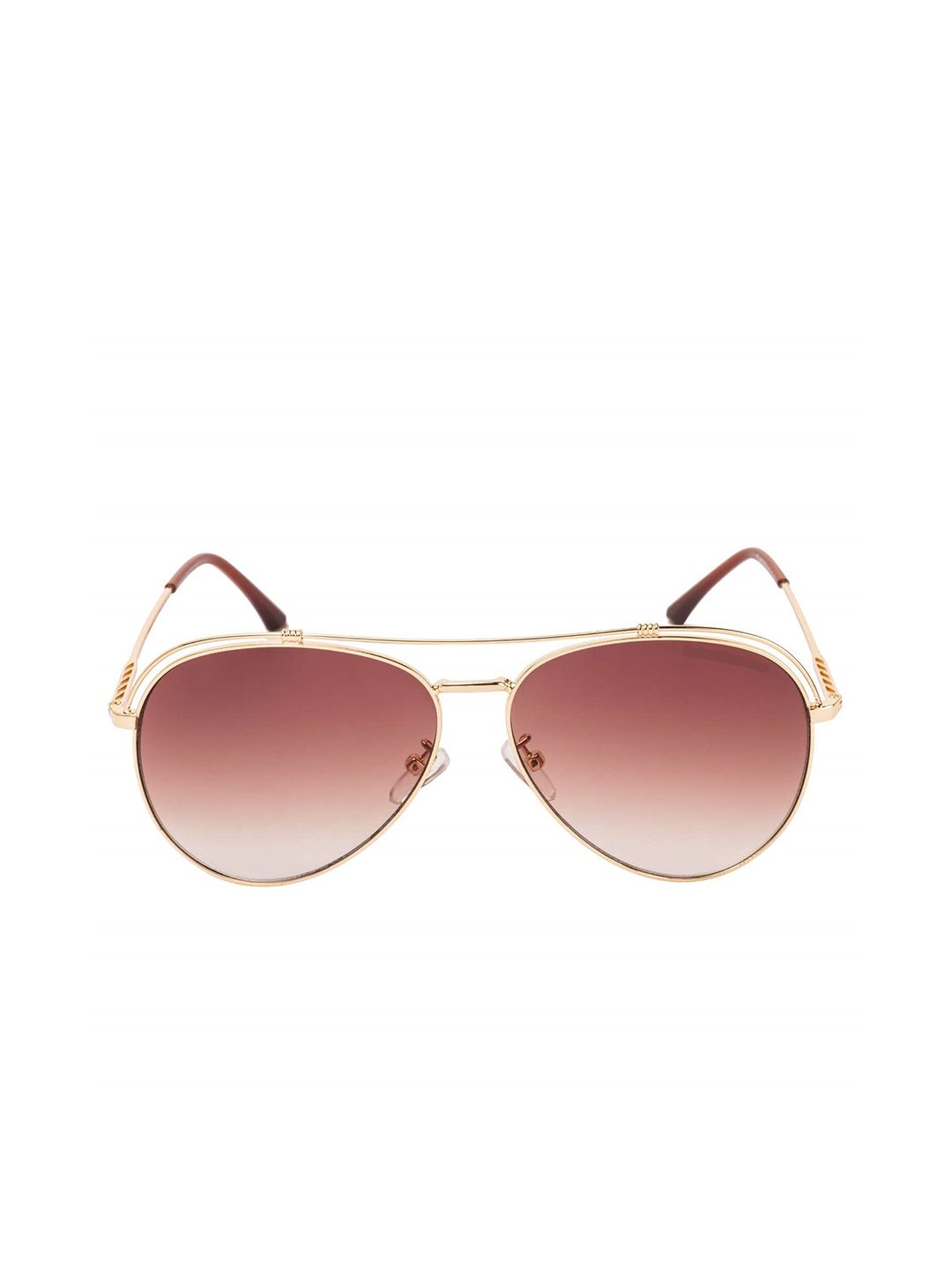 SUNNIES Lens & Aviator Sunglasses With UV Protected Lens B80-171-Brown-Gold
