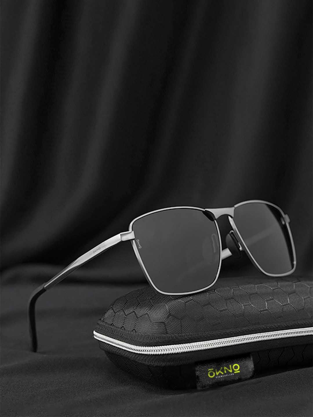 Eyewearlabs Lens & Rectangle Sunglasses With Polarised Lens CSilverSurferSC1EL1080