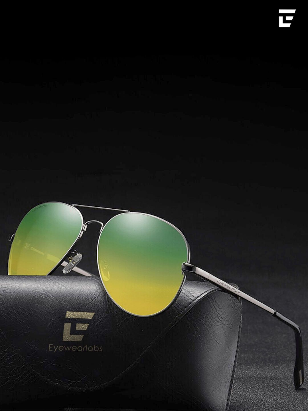 Eyewearlabs Lens & Aviator Sunglasses With Polarised Lens CMSP474SC2EL1014