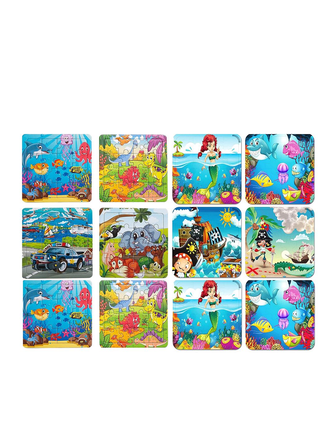 CHOCOZONE Kids Set Of 12 Jigsaw Puzzles