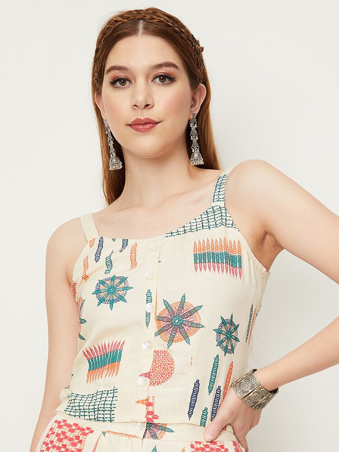 max Conversational Print Sleeveless Top Price in India