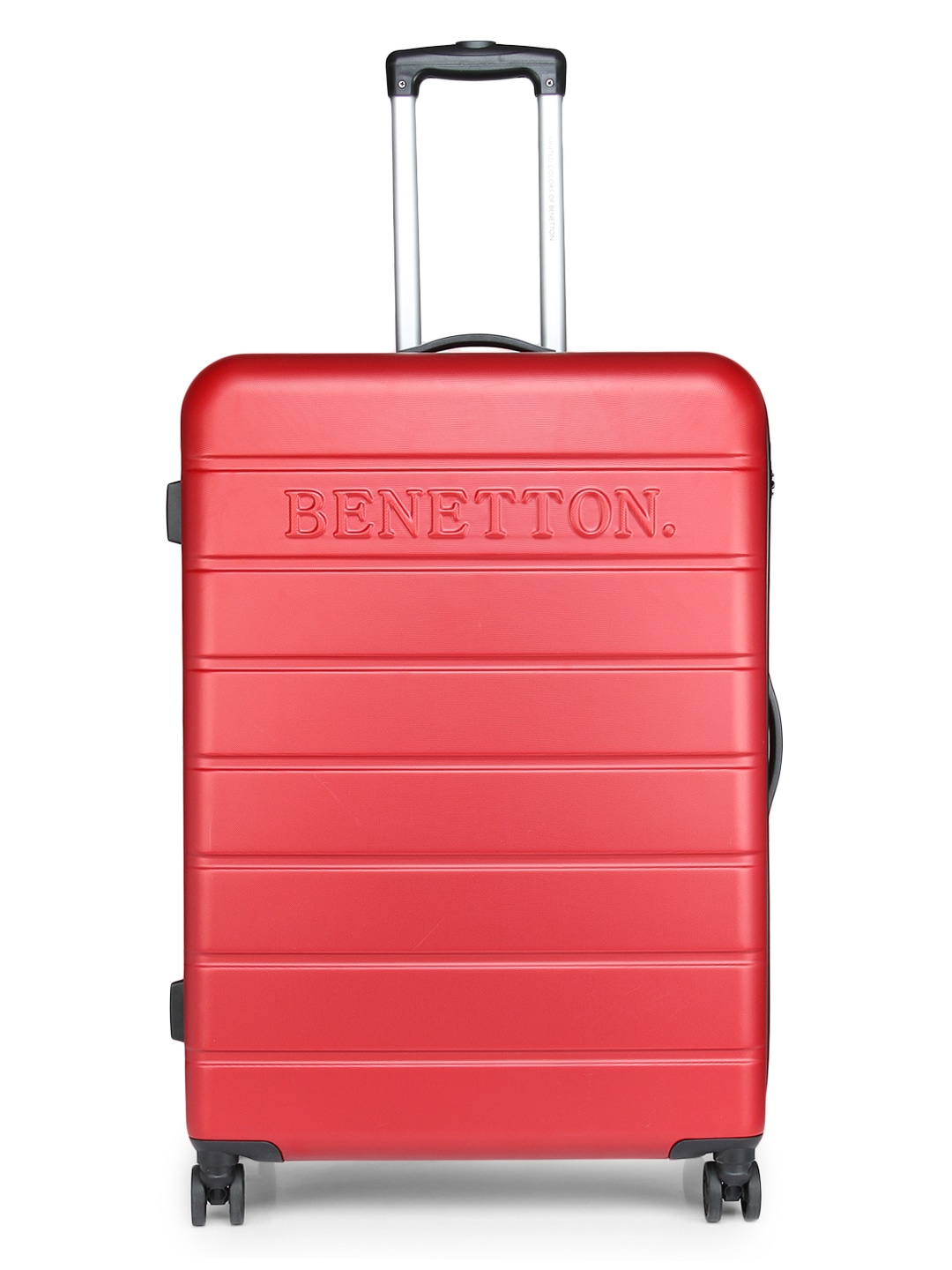 United Colors of Benetton Red Large Trolley Suitcase Price in India