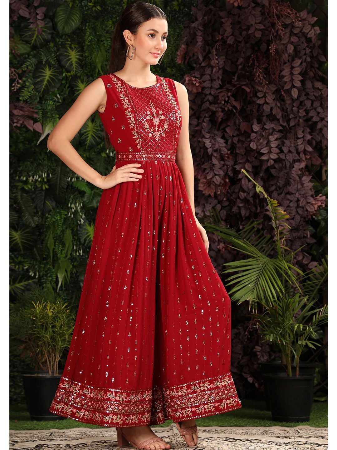 KALINI Culotte Jumpsuit with Embroidered Price in India