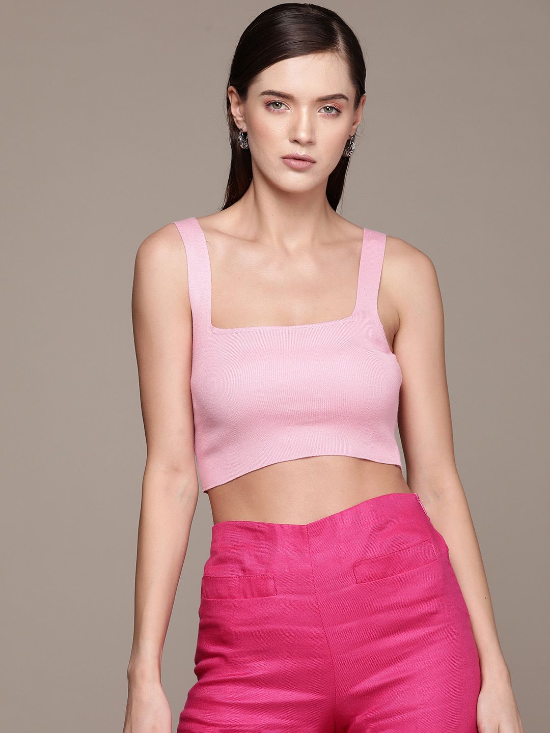 MANGO Knitted Crop Top Price in India