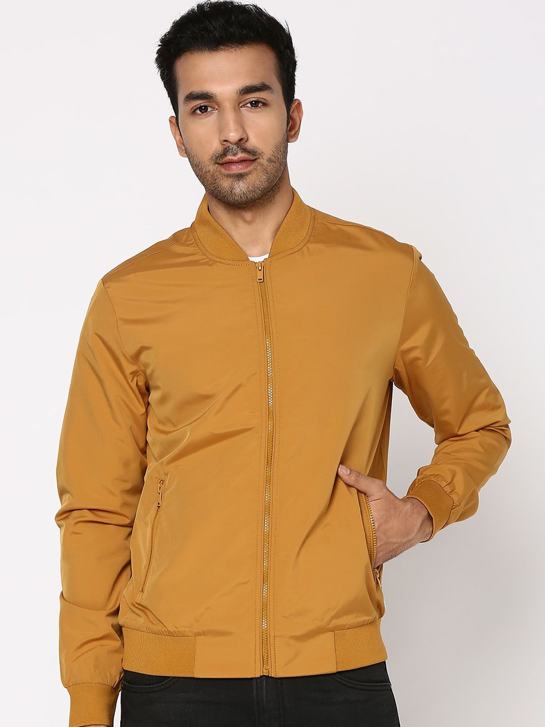 Mufti Mandarin Collar Lightweight Bomber Jacket