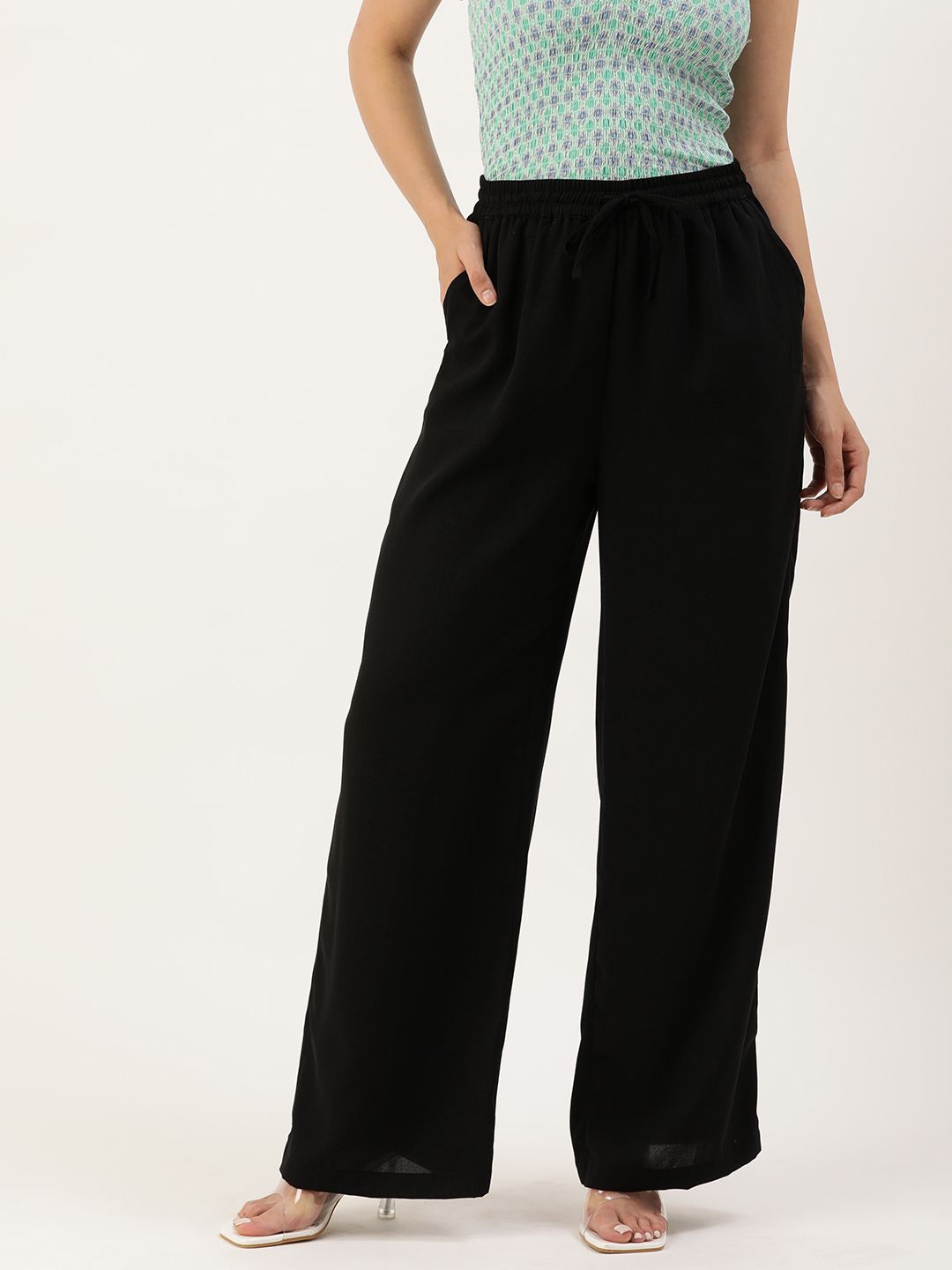 FOREVER 21 Women Mid-Rise Slip-On Trousers Price in India