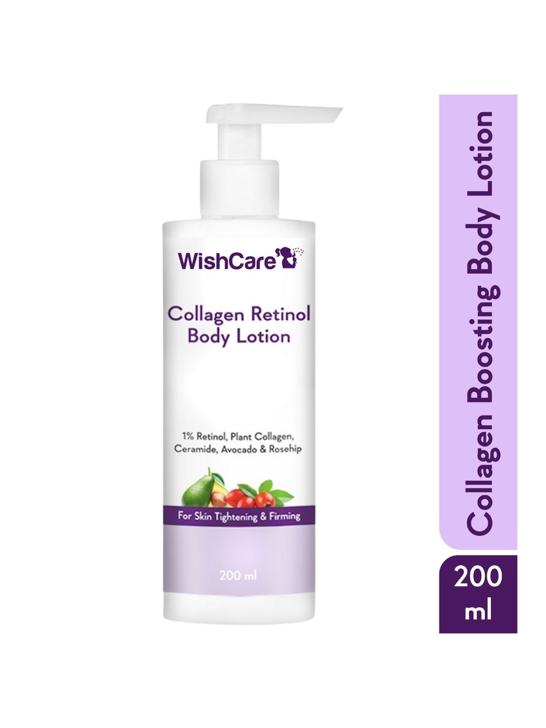 WishCare Collagen 1% Retinol Body Lotion With Niacinamide & Rosehip - 200ml