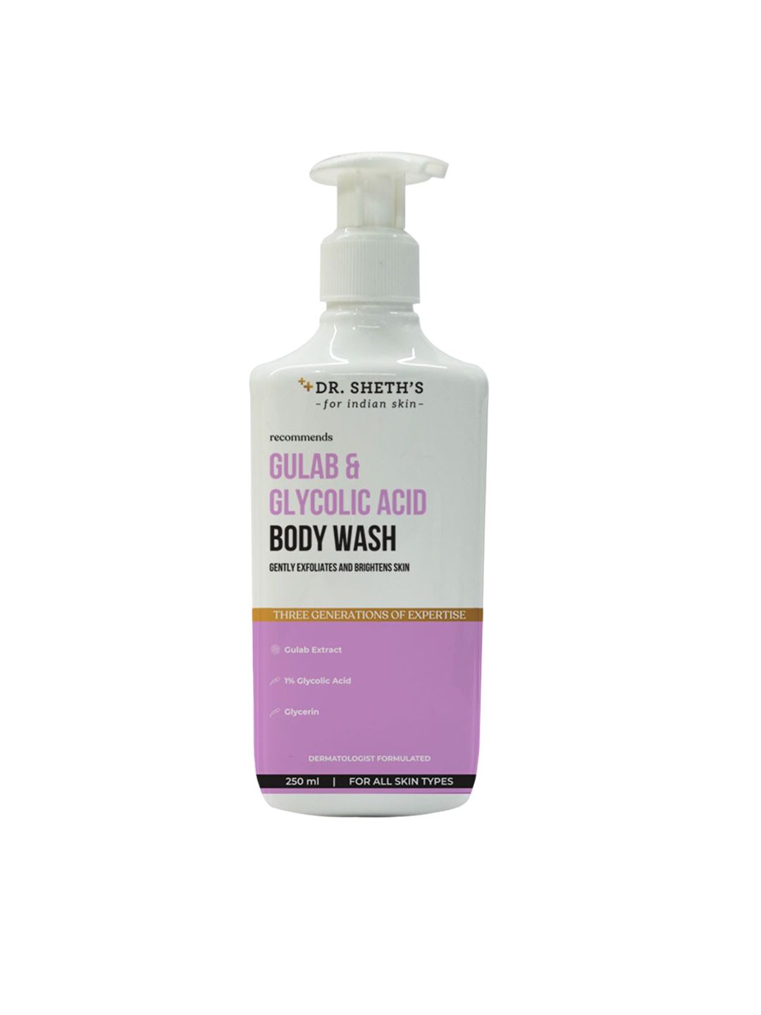 DR. SHETHS Gulab & Glycolic Acid Body Wash - 250ml