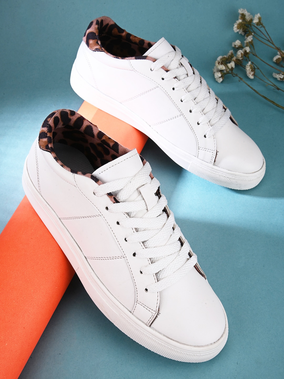 Roadster Women White Lightweight Padded Insole Basics Sneakers Price in India