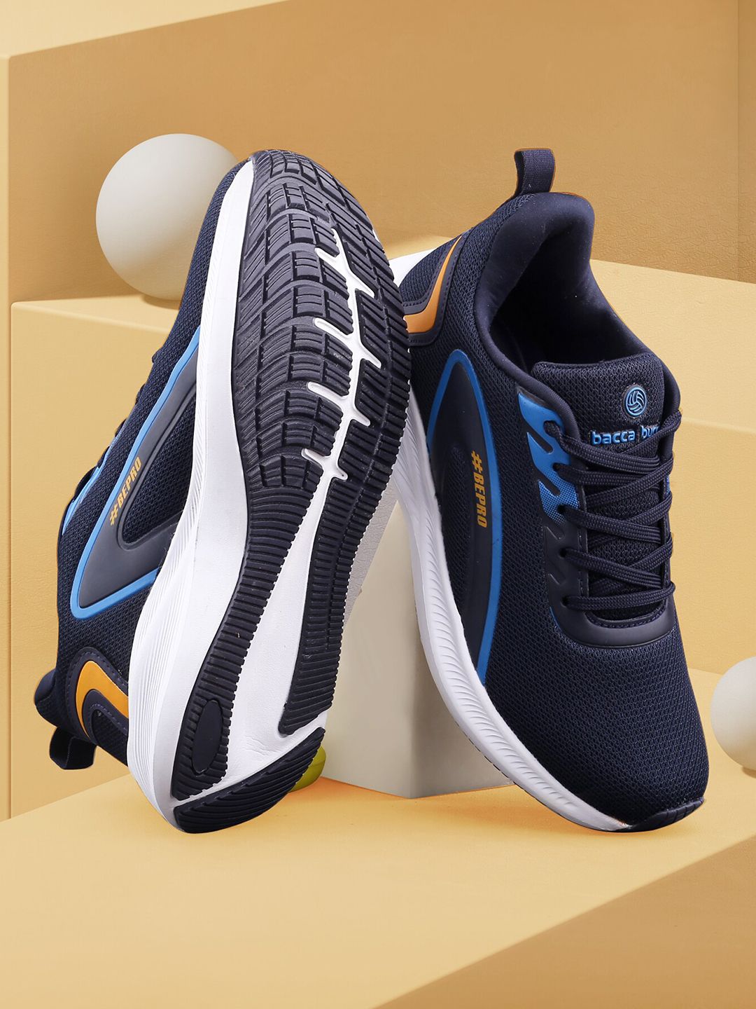 bacca bucci Men Blue Essential Mesh Impactwire Technology Non-Marking Walking Casual Shoes
