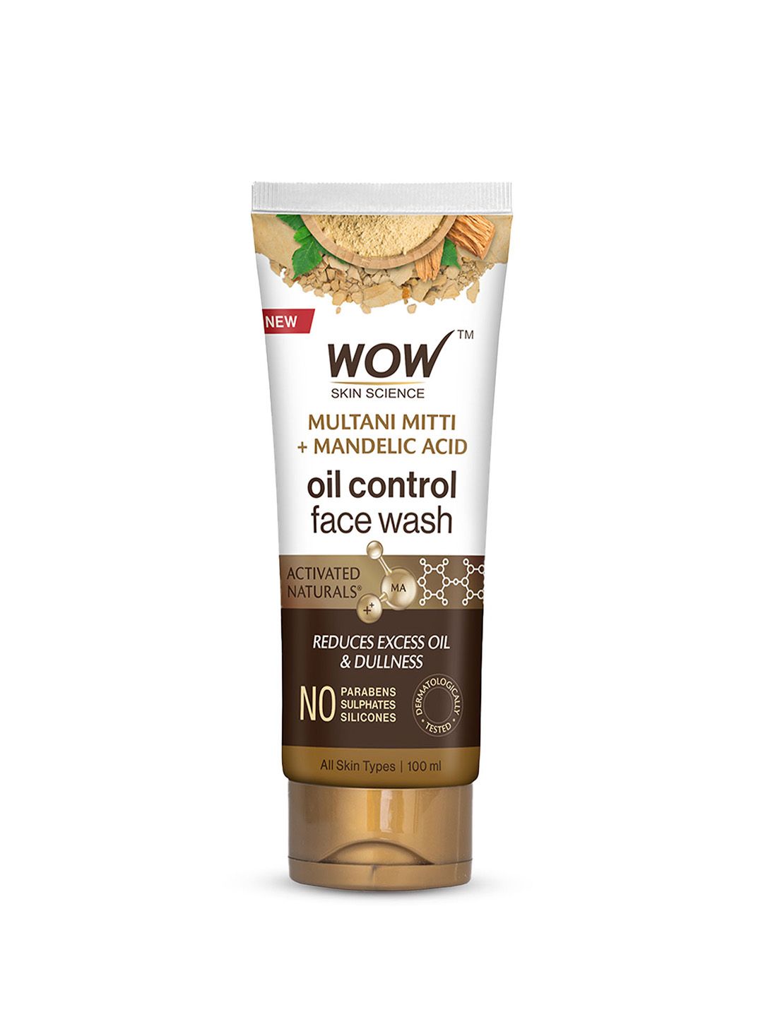 WOW SKIN SCIENCE Purifying Multani Mitti Face Wash with Ashwagandha - 100 ml