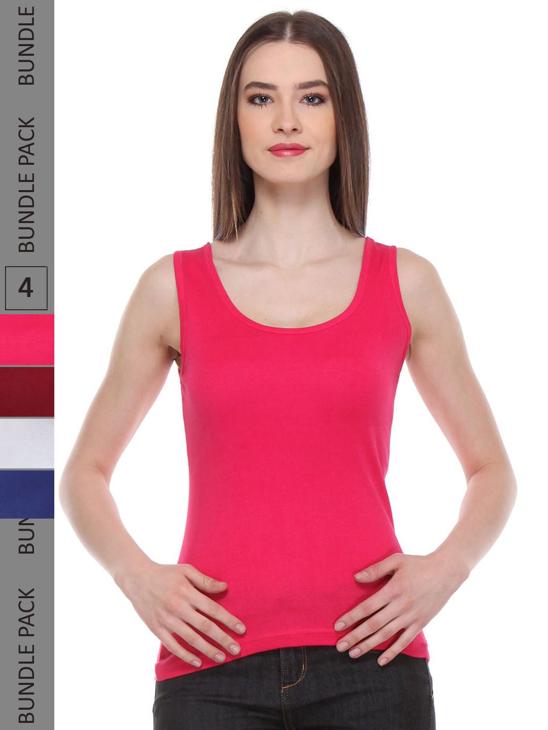 IndiWeaves Multicoloured Cotton Tank Top Price in India