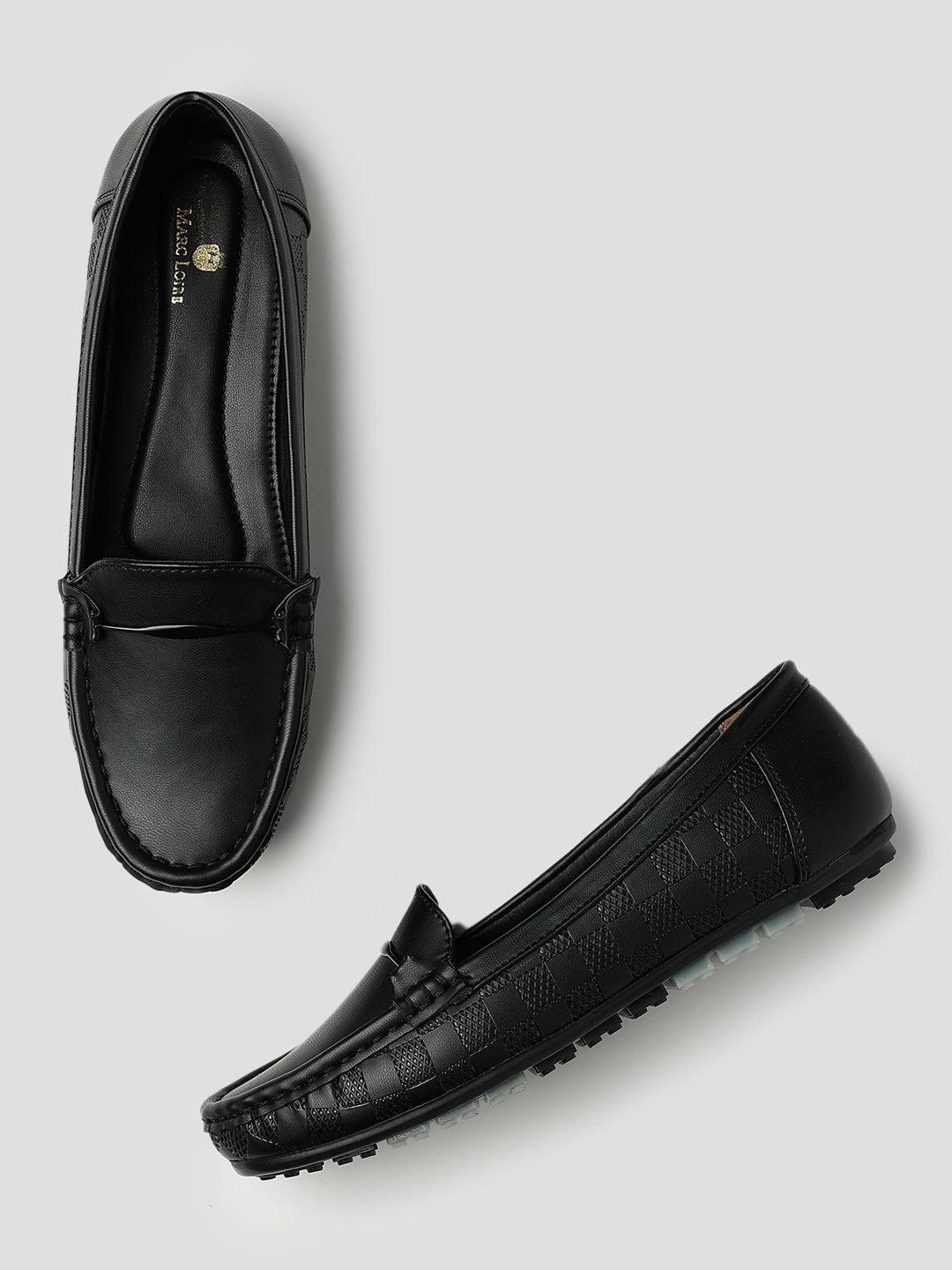 Marc Loire Women Textured Buckled Lightweight Loafers