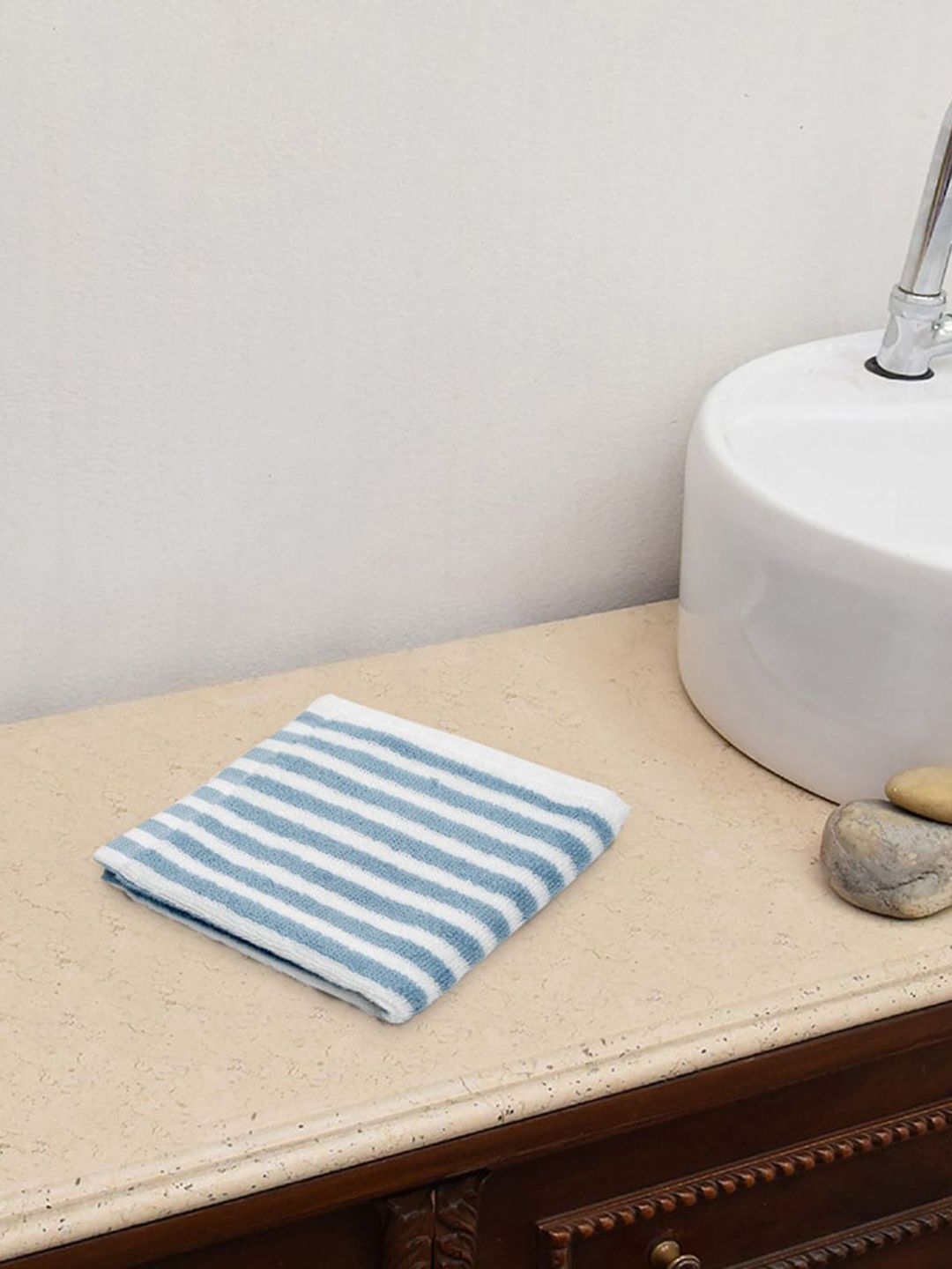 Fabindia Striped Giza Cotton 500GSM Medium Bath Towel