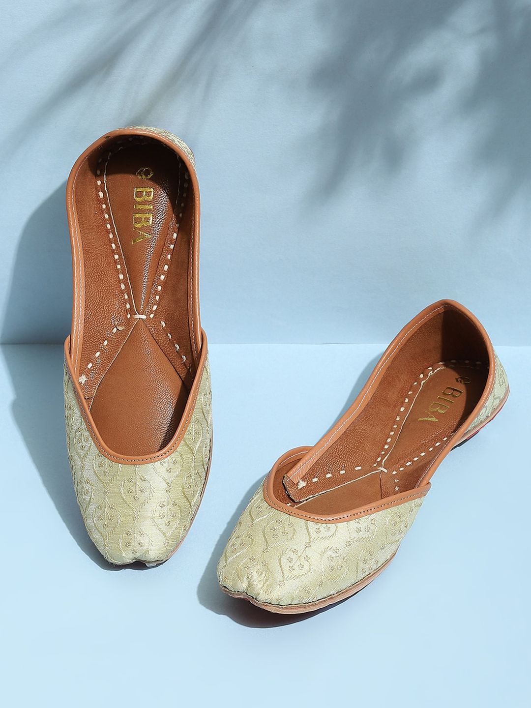 Biba Embroidered Square Toe Mojaris