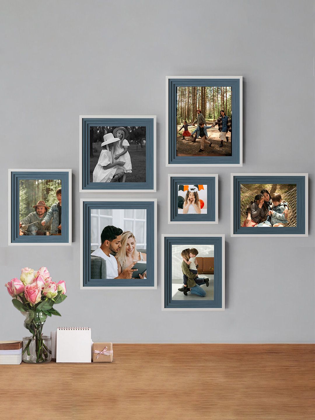 Art Street Art Street Blue 7 Pieces Wall Photo Frame