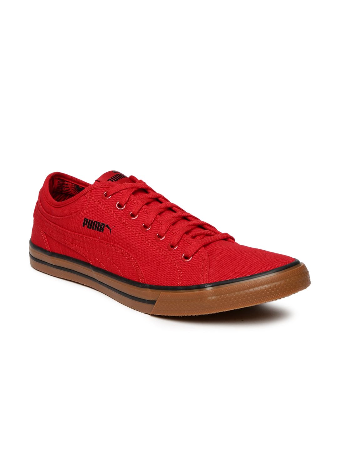 puma red canvas shoes